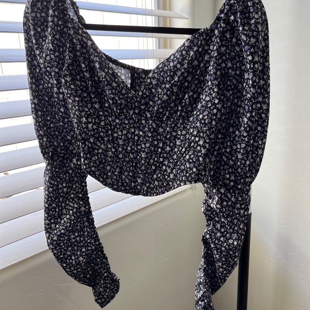 Floral corset blouse